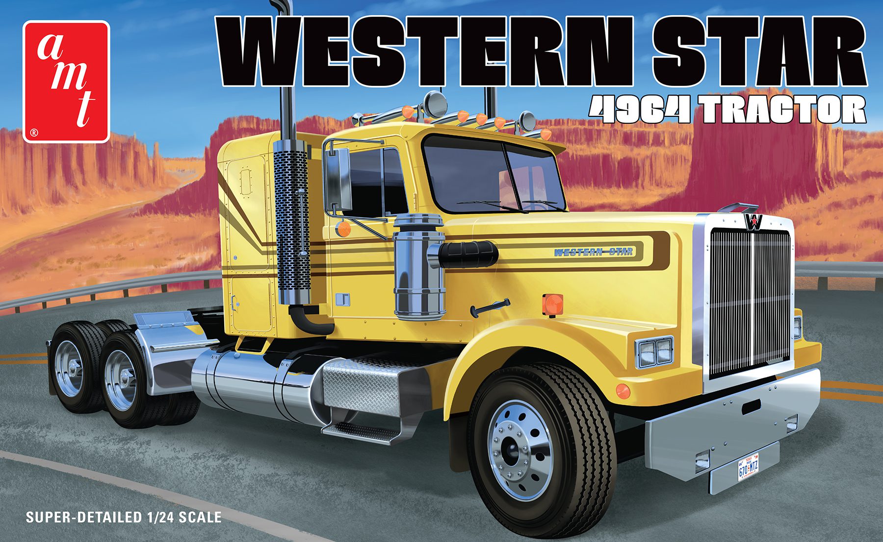 AMT/1300 Western Star Tractor 124 Scale Model Kit Hardwoods